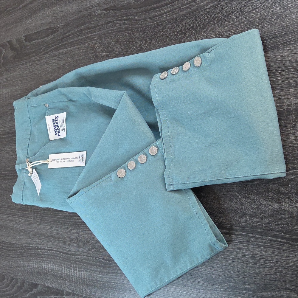 Code Bleu Womans 22W Capri Teal Button-Accent Cla… - image 1